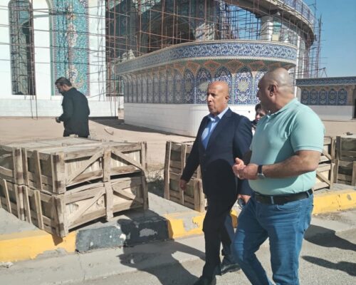 مديرعام دائرة المباني يزور مشروع مرقد الشهيد الصدر(قدس الله سره ) في محافظة النجف الاشرف