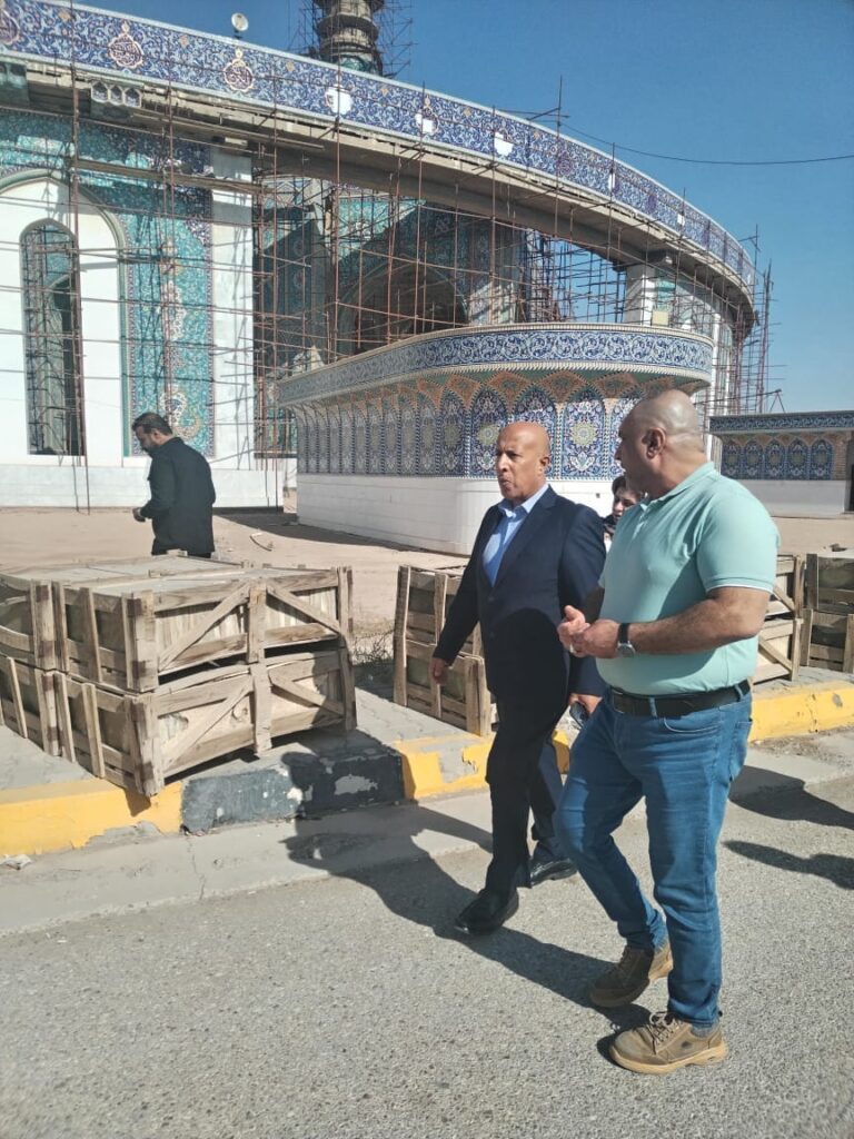 مديرعام دائرة المباني يزور مشروع مرقد الشهيد الصدر(قدس الله سره ) في محافظة النجف الاشرف