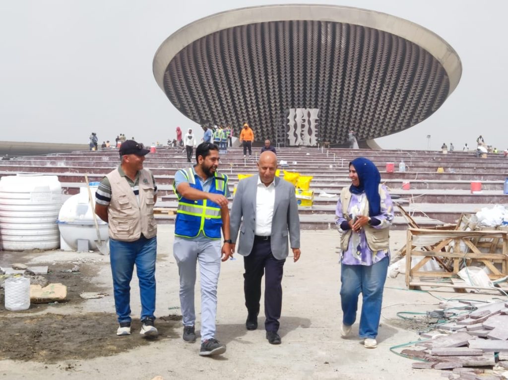 مدير عام دائرة المباني المهندس عمار عبدالرزاق الجبوري يتفقد مشروع نصب الجندي المجهول في بغداد