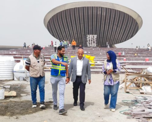 مدير عام دائرة المباني المهندس عمار عبدالرزاق الجبوري يتفقد مشروع نصب الجندي المجهول في بغداد