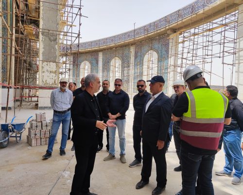 مدير عام دائرة المباني يزور مشروع مرقد الشهيد الصدر (قدس الله سره) في محافظة النجف الأشرف