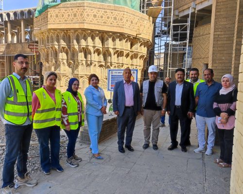 المدير العام يتفقد مشروع مأذنة جامع الخلفاء في بغداد