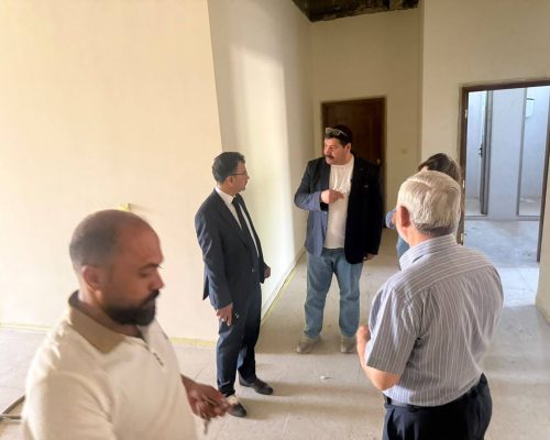 زيارة ميدانية الى مشروع أضافة طابق في بناية دائرة الاعمار الهندسي